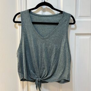 Gray Sleeveless Tie-Front Top Lululemon